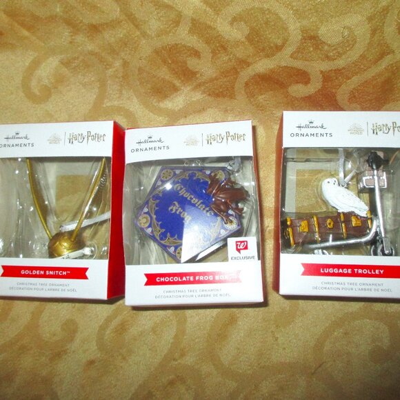 Hallmark Harry Potter Wizarding World Christmas Ornaments New- LOT OF 3 - Picture 1 of 4